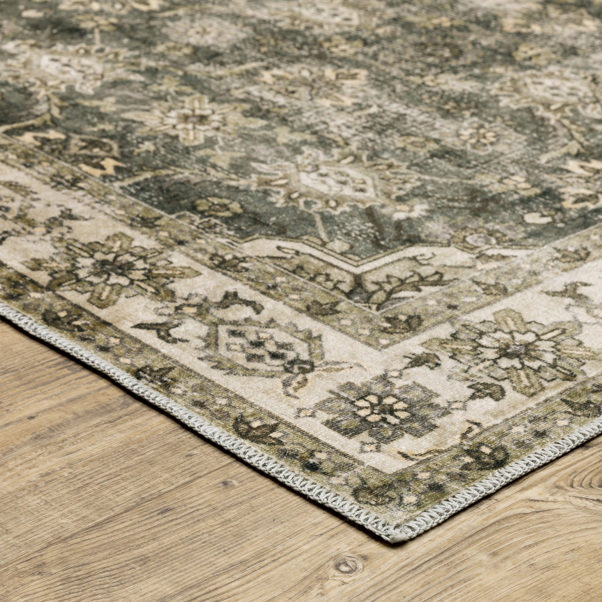 Oriental Weavers Malibu  Green Beige Vintage