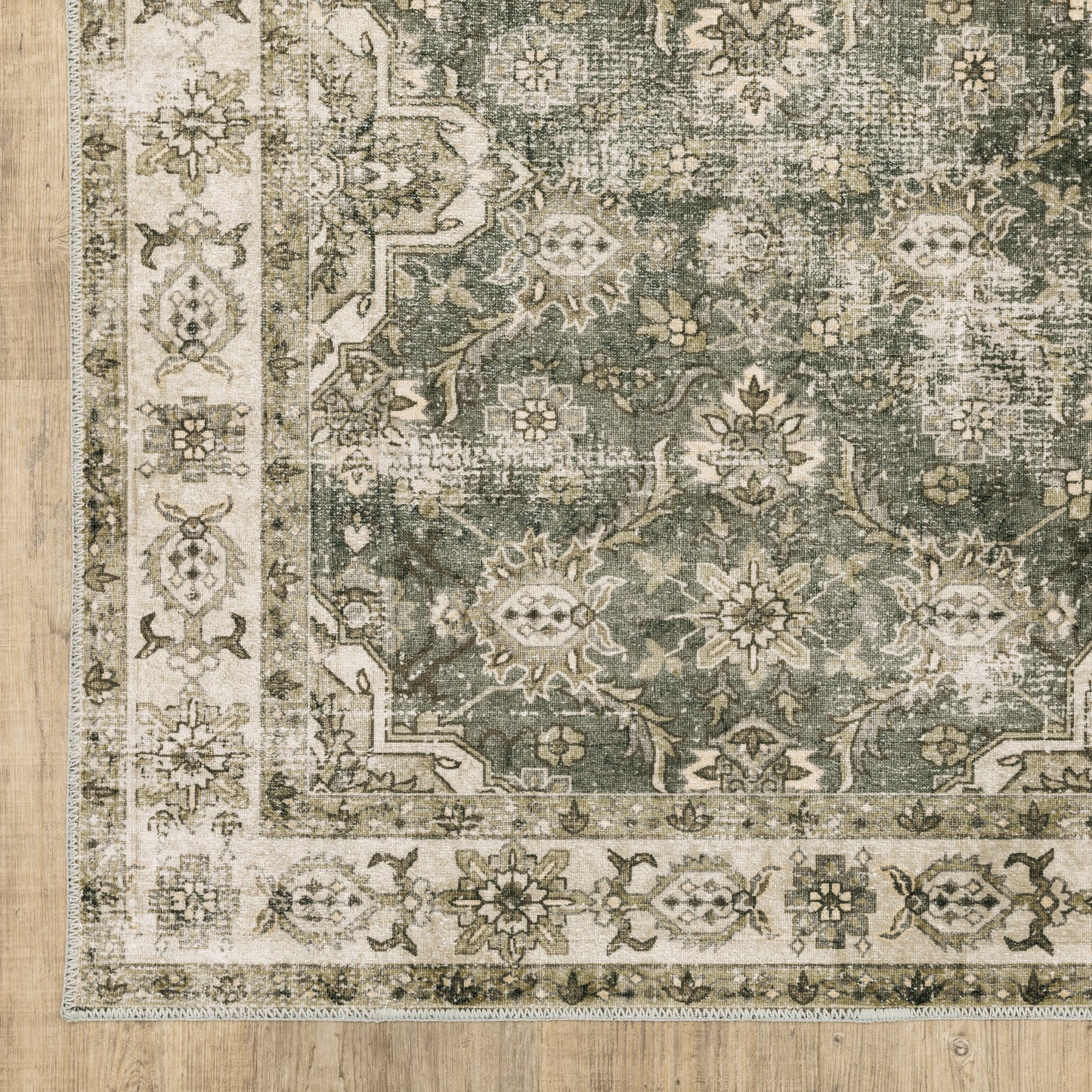 Oriental Weavers Malibu  Green Beige Vintage