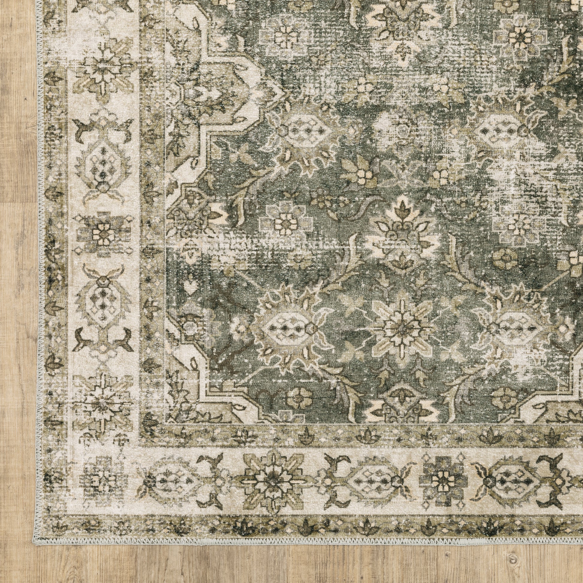 Oriental Weavers Malibu  Green Beige Vintage