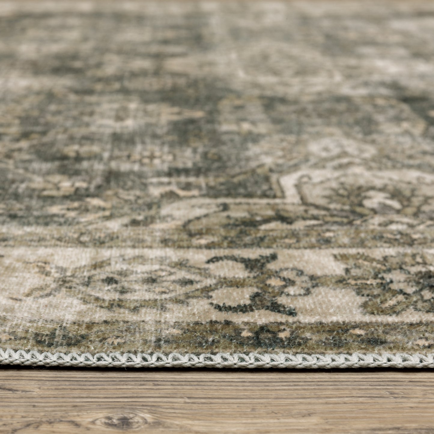 Oriental Weavers Malibu  Green Beige Vintage