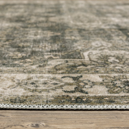 Oriental Weavers Malibu  Green Beige Vintage