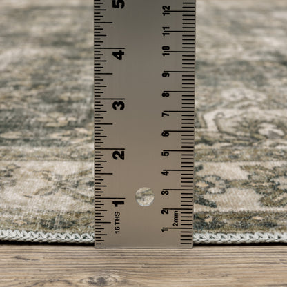 Oriental Weavers Malibu  Green Beige Vintage