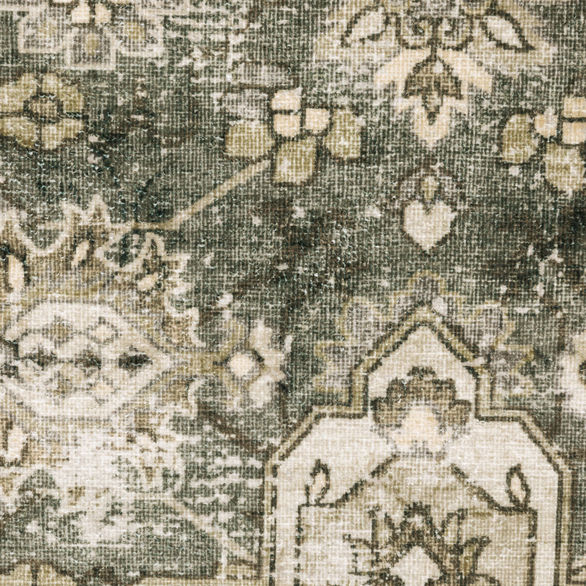 Oriental Weavers Malibu  Green Beige Vintage