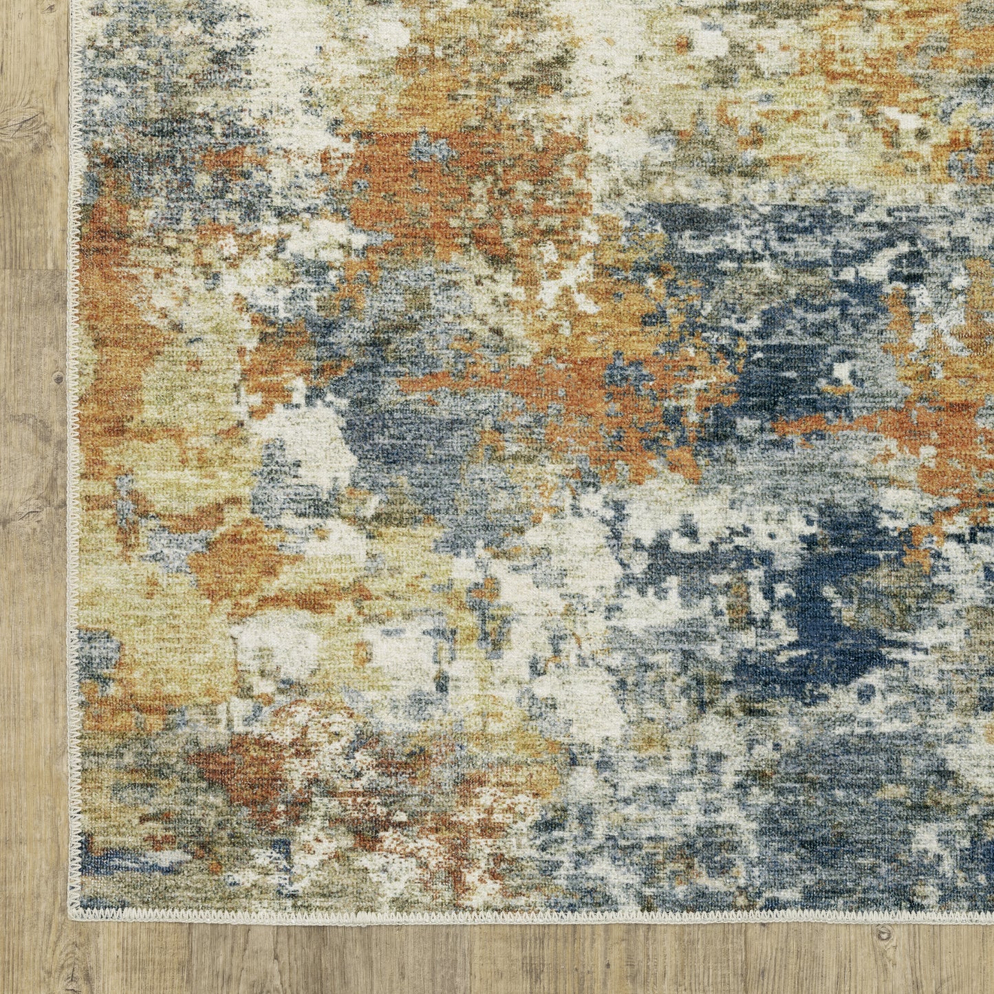Oriental Weavers Malibu  Orange Blue Modern & Contemporary