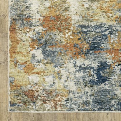 Oriental Weavers Malibu  Orange Blue Modern & Contemporary