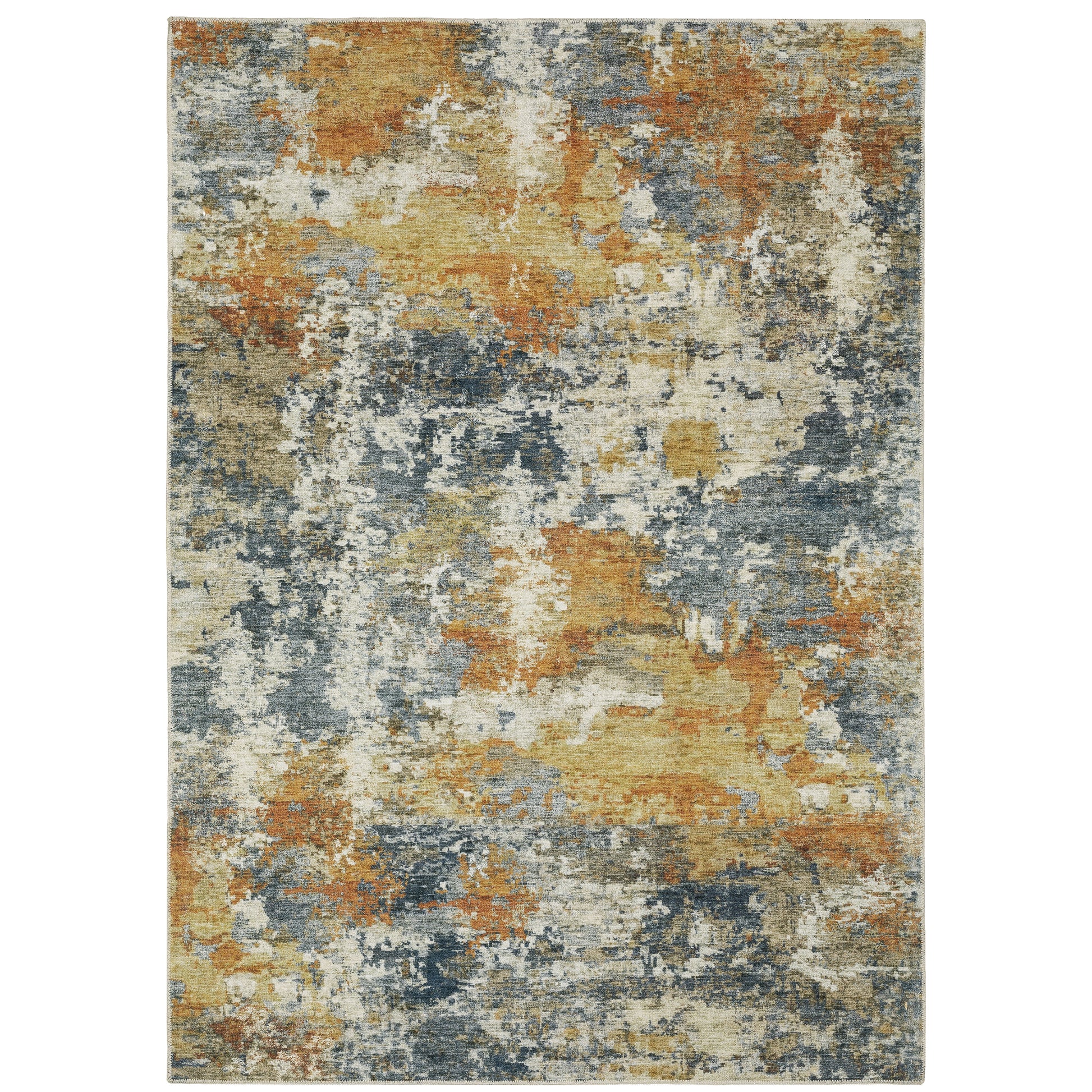 Oriental Weavers Malibu  Orange Blue Modern & Contemporary