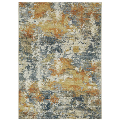 Oriental Weavers Malibu  Orange Blue Modern & Contemporary