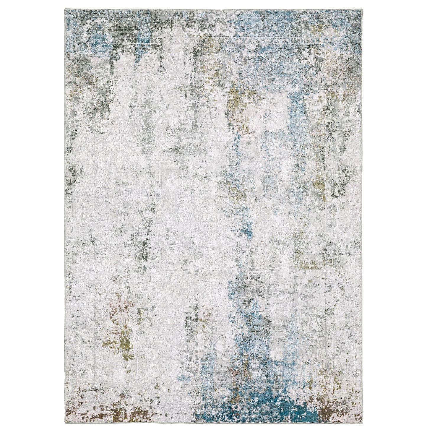 Oriental Weavers Malibu  Ivory Blue Modern & Contemporary