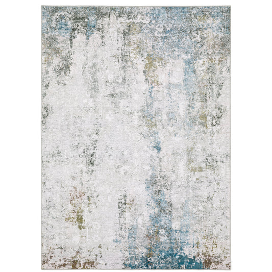Oriental Weavers Malibu  Ivory Blue Modern & Contemporary
