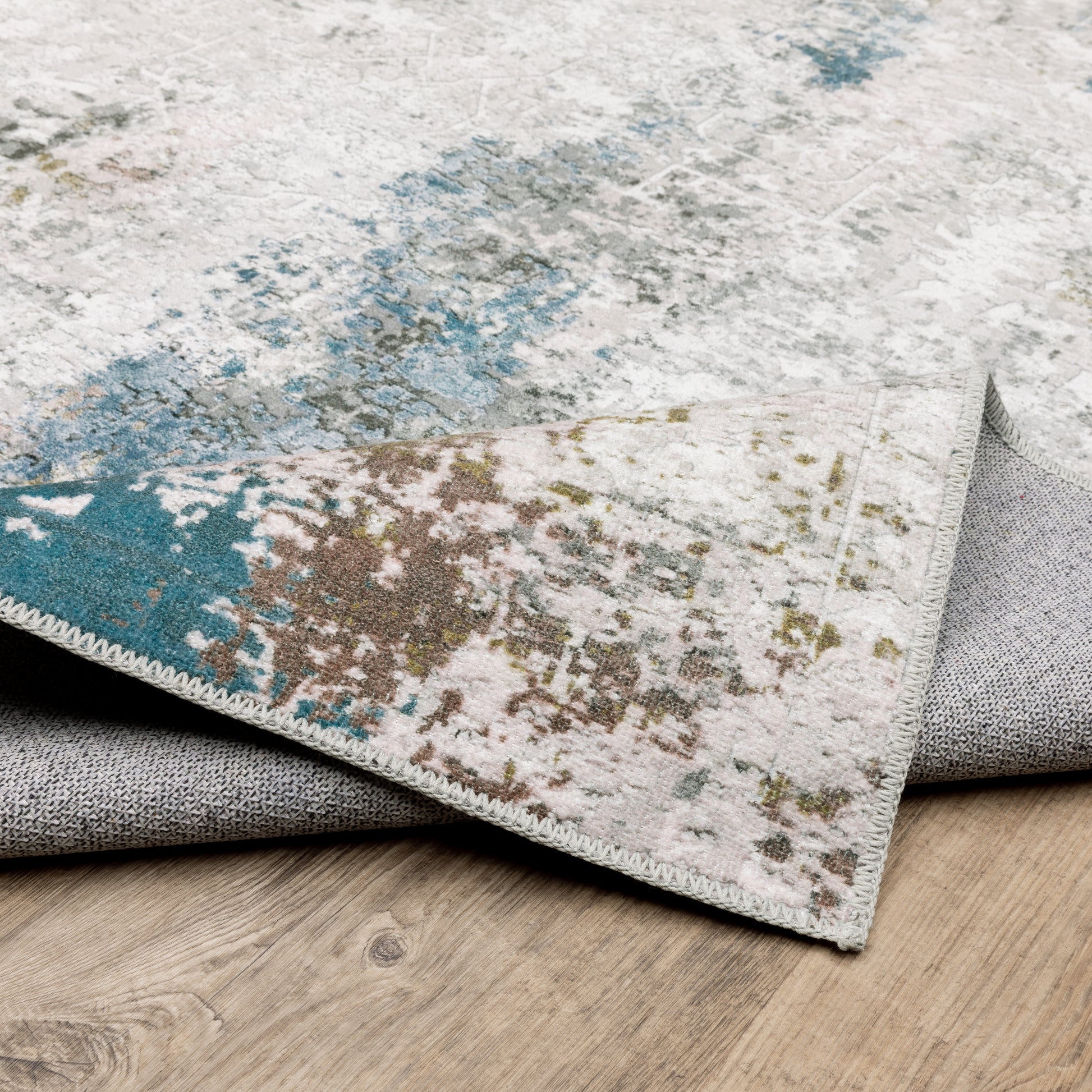 Oriental Weavers Malibu  Ivory Blue Modern & Contemporary