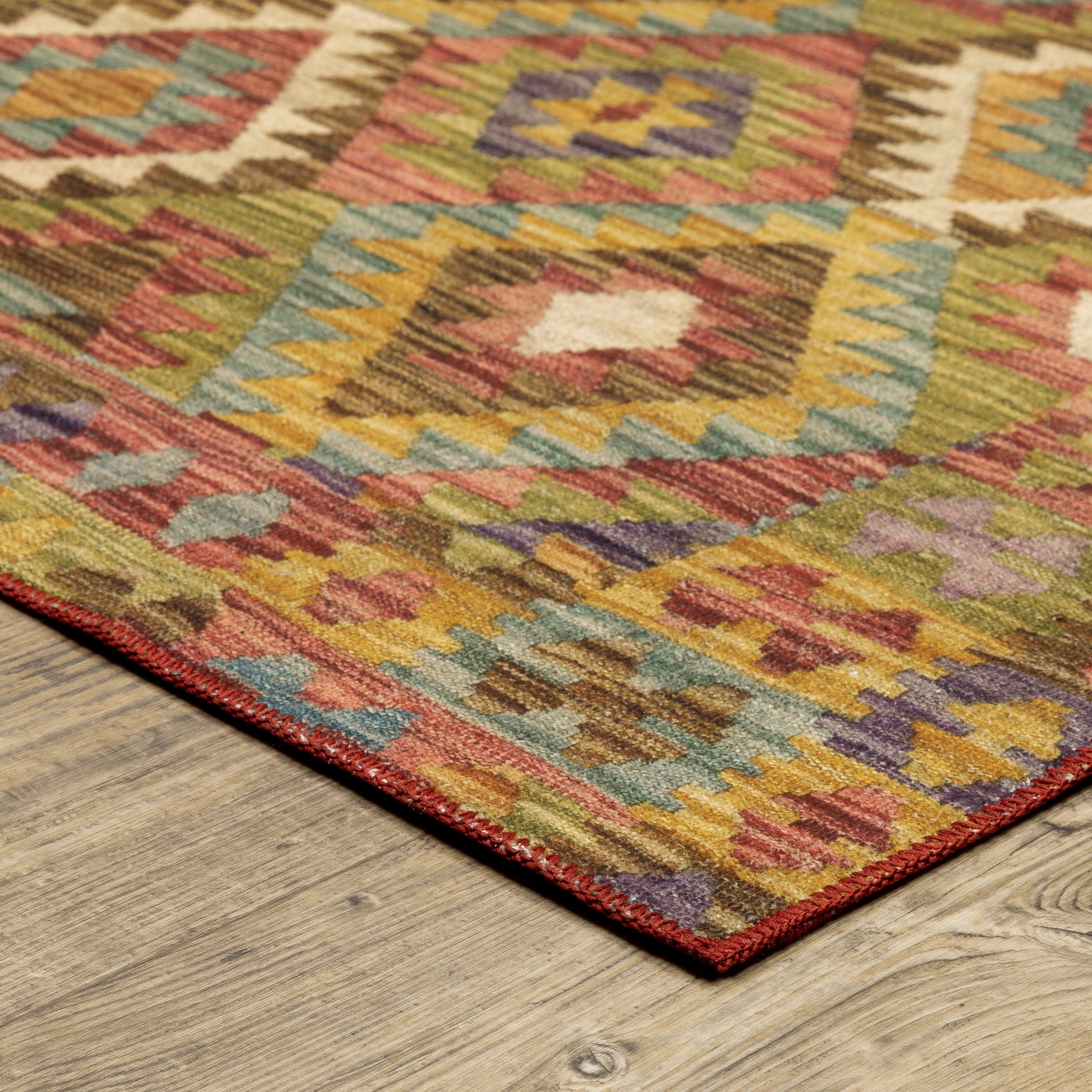 Oriental Weavers Malibu  Gold Multi Southwestern