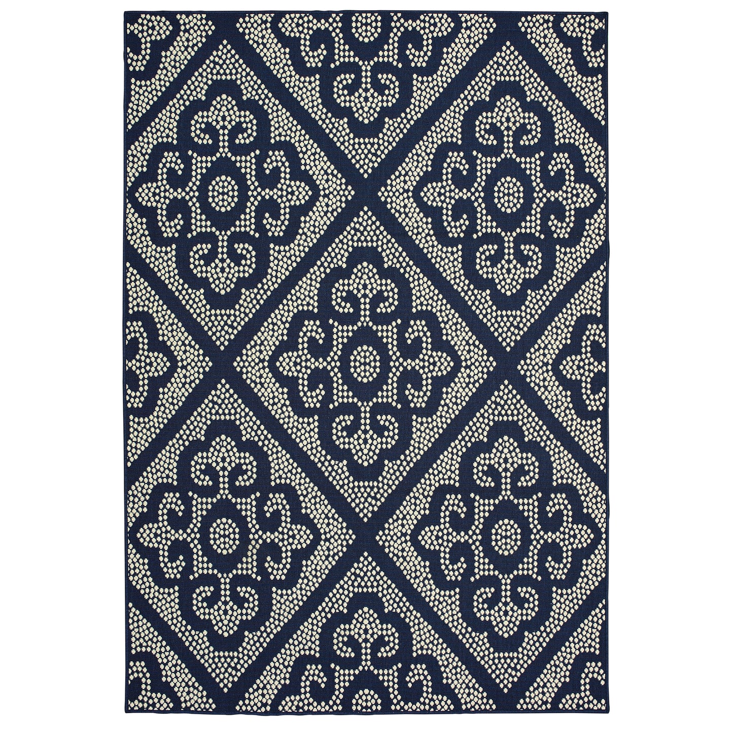 Oriental Weavers Marina  Navy Ivory Moroccan