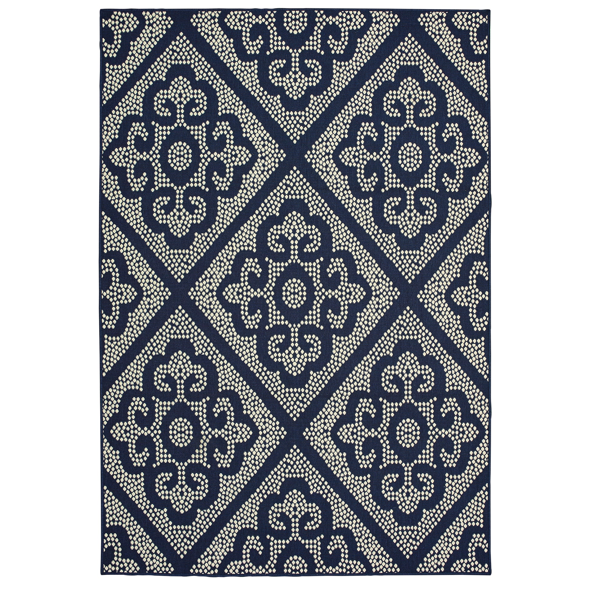 Oriental Weavers Marina  Navy Ivory Moroccan