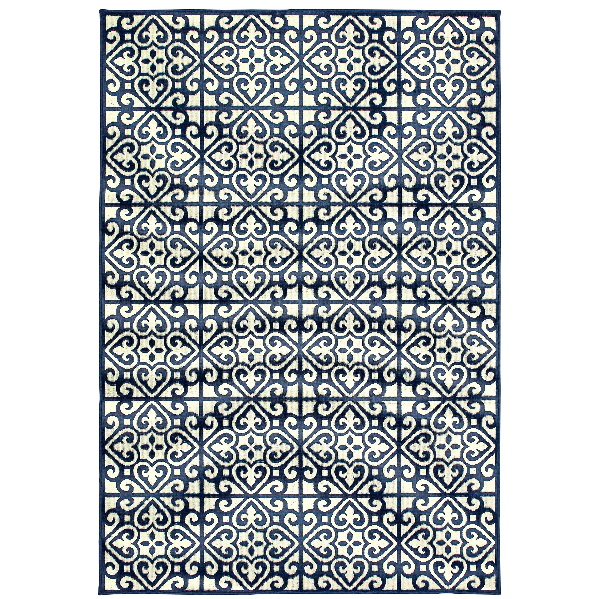 Oriental Weavers Marina  Ivory Navy Moroccan