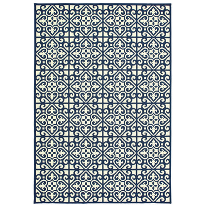 Oriental Weavers Marina  Ivory Navy Moroccan