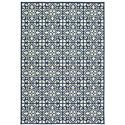 Oriental Weavers Marina  Ivory Navy Moroccan