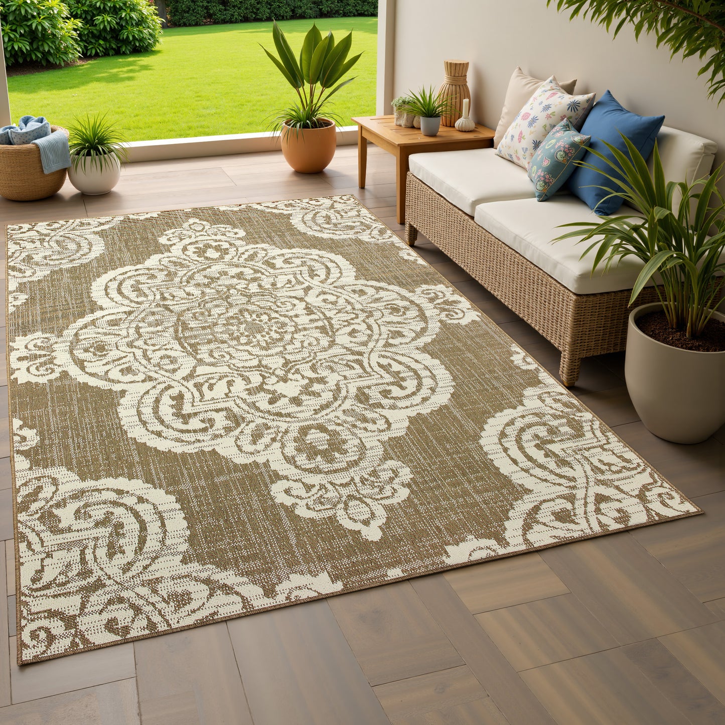 Oriental Weavers Marina  Tan Ivory Bohemian