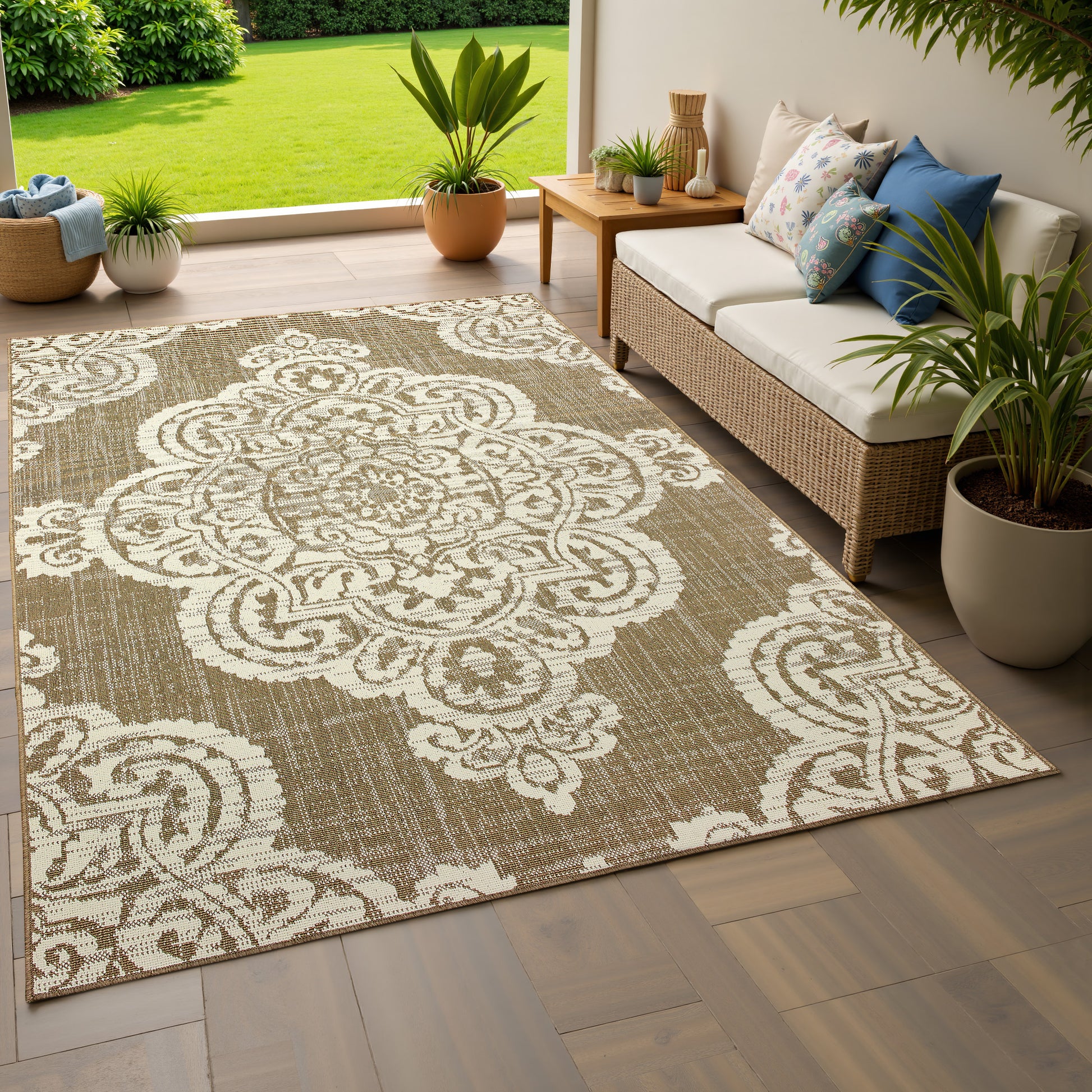Oriental Weavers Marina  Tan Ivory Bohemian