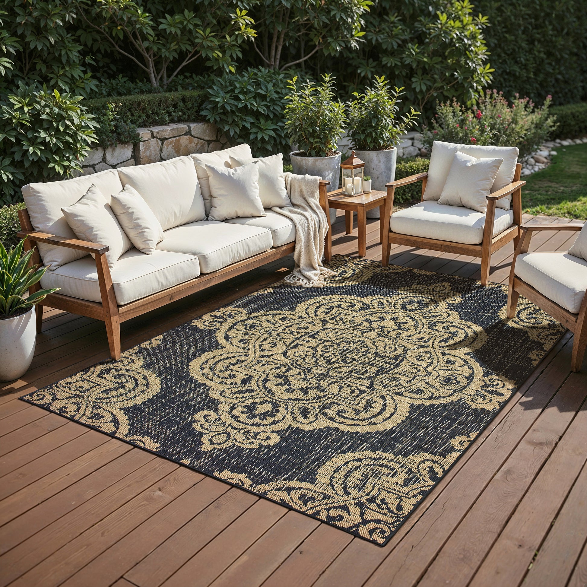 Oriental Weavers Marina  Black Tan Bohemian