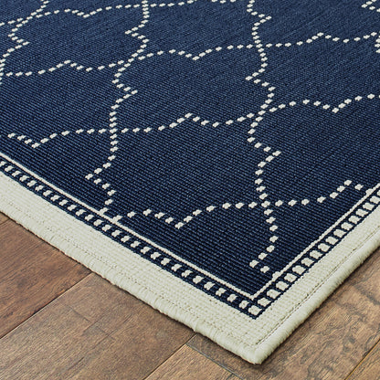 Oriental Weavers Marina  Navy Ivory Moroccan