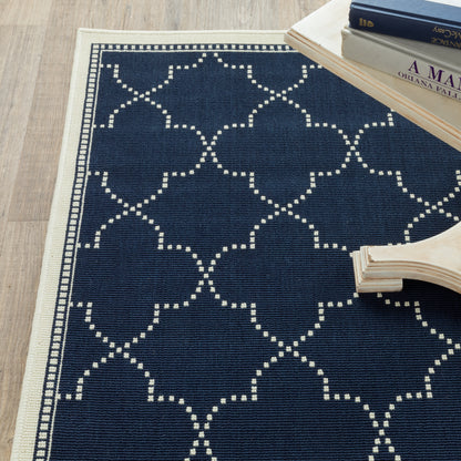 Oriental Weavers Marina  Navy Ivory Moroccan