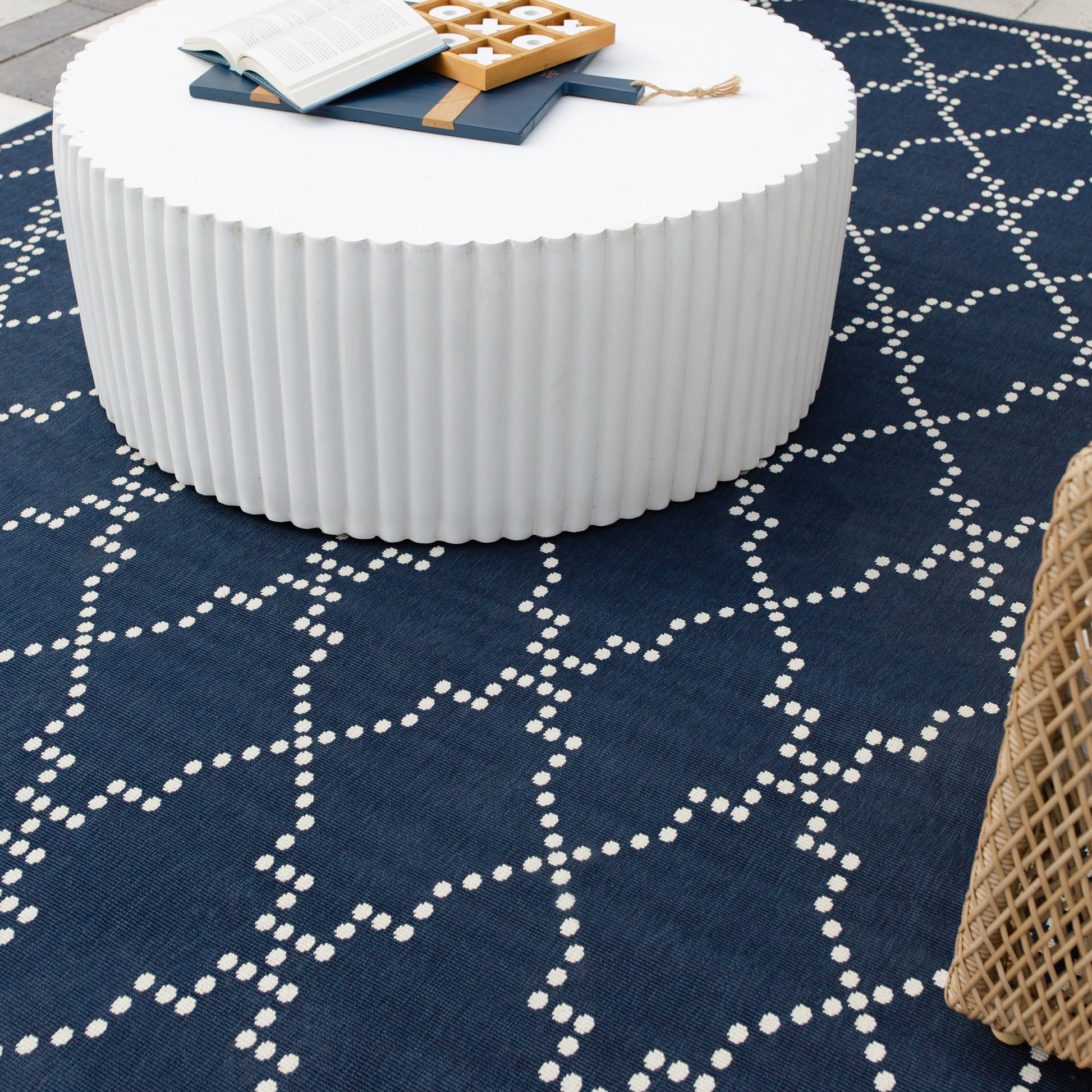 Oriental Weavers Marina  Navy Ivory Moroccan