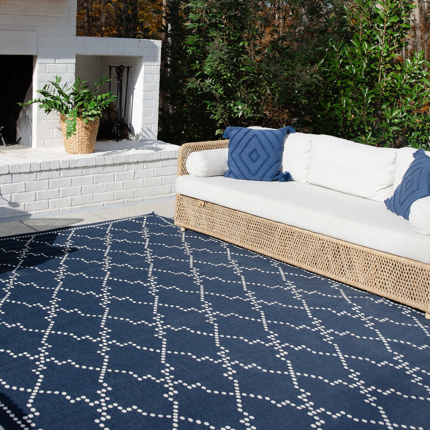 Oriental Weavers Marina  Navy Ivory Moroccan