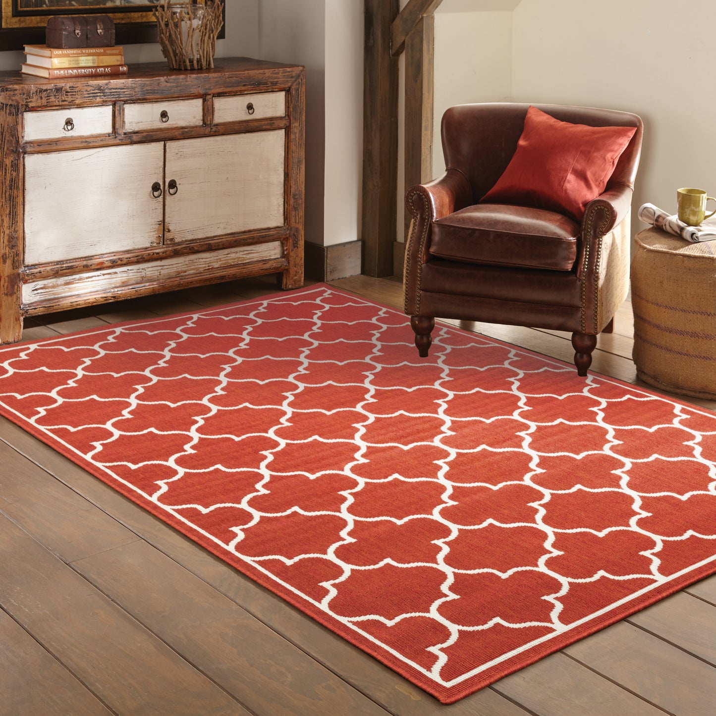Oriental Weavers Meridian  Red Ivory Moroccan