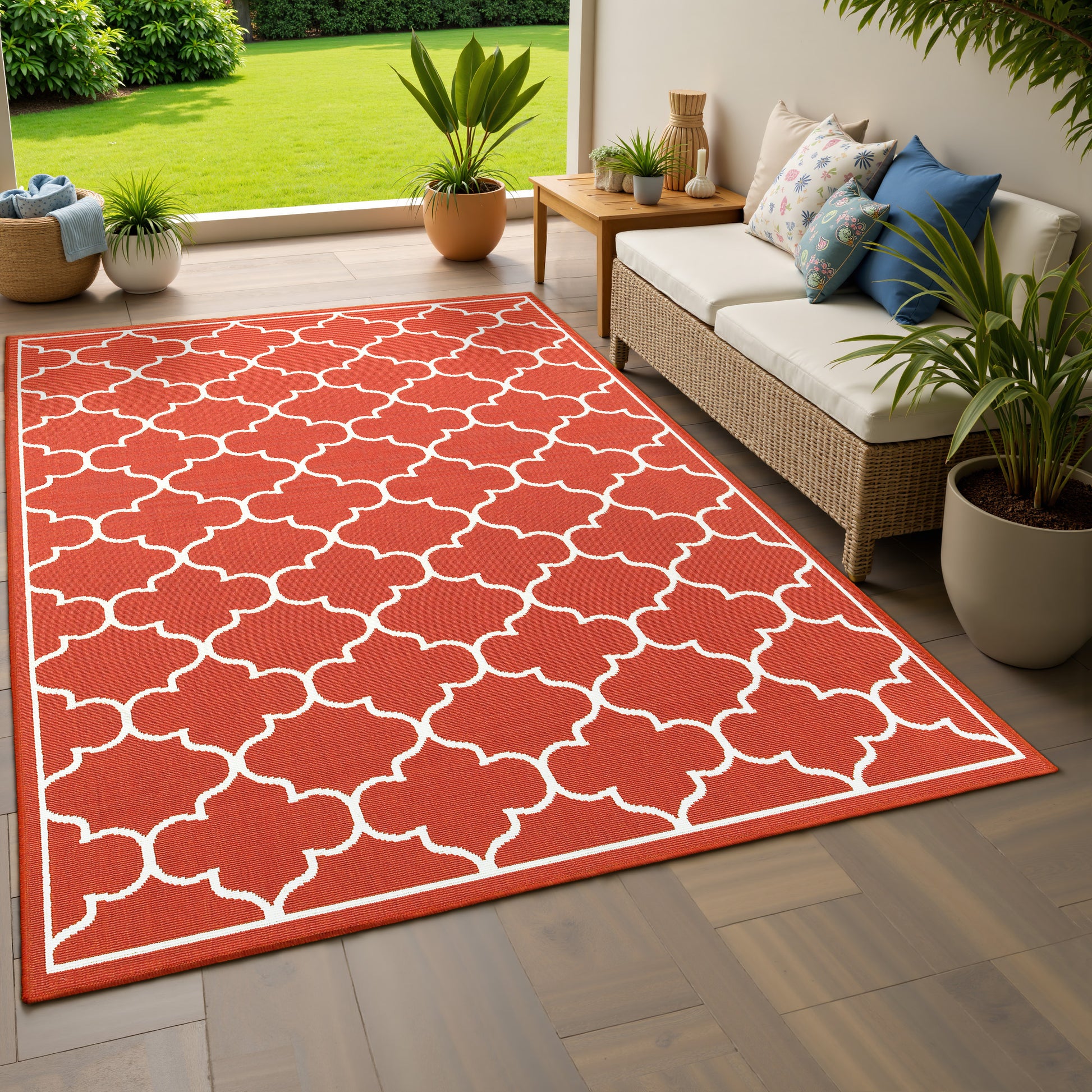 Oriental Weavers Meridian  Red Ivory Moroccan