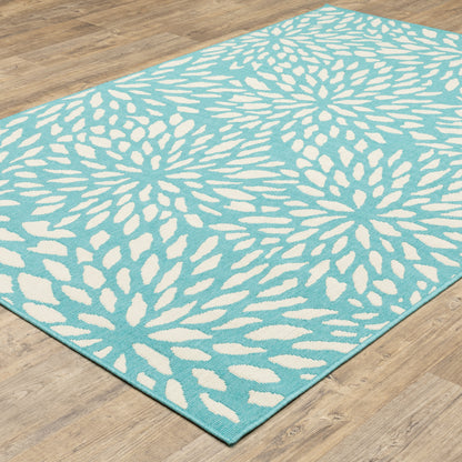 Oriental Weavers Meridian  Blue Ivory Modern & Contemporary