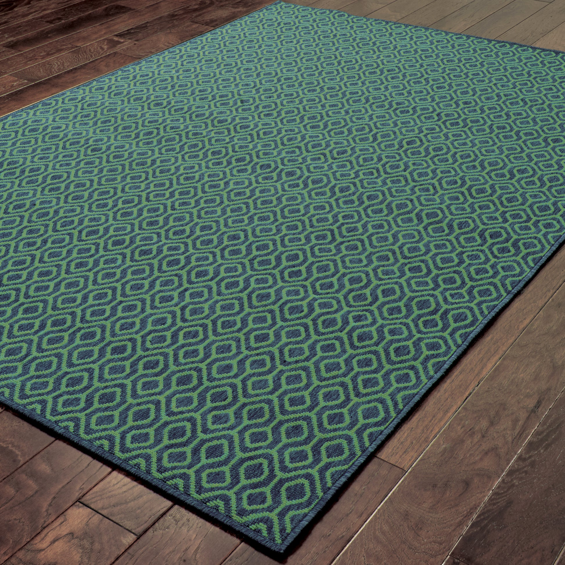Oriental Weavers Meridian  Navy Green Transitional