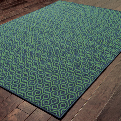 Oriental Weavers Meridian  Navy Green Transitional