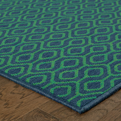 Oriental Weavers Meridian  Navy Green Transitional