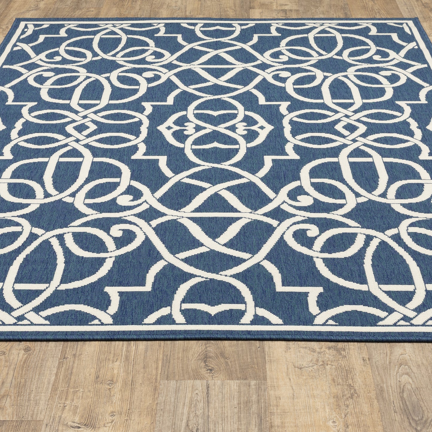 Oriental Weavers Meridian  Navy Ivory Moroccan