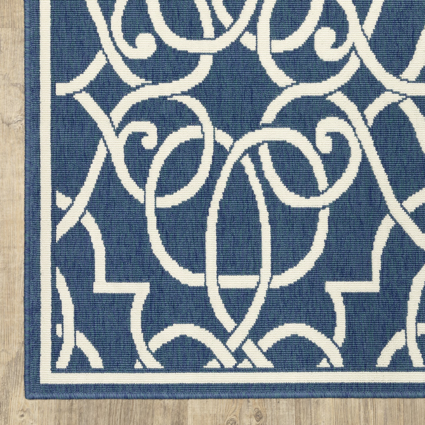 Oriental Weavers Meridian  Navy Ivory Moroccan