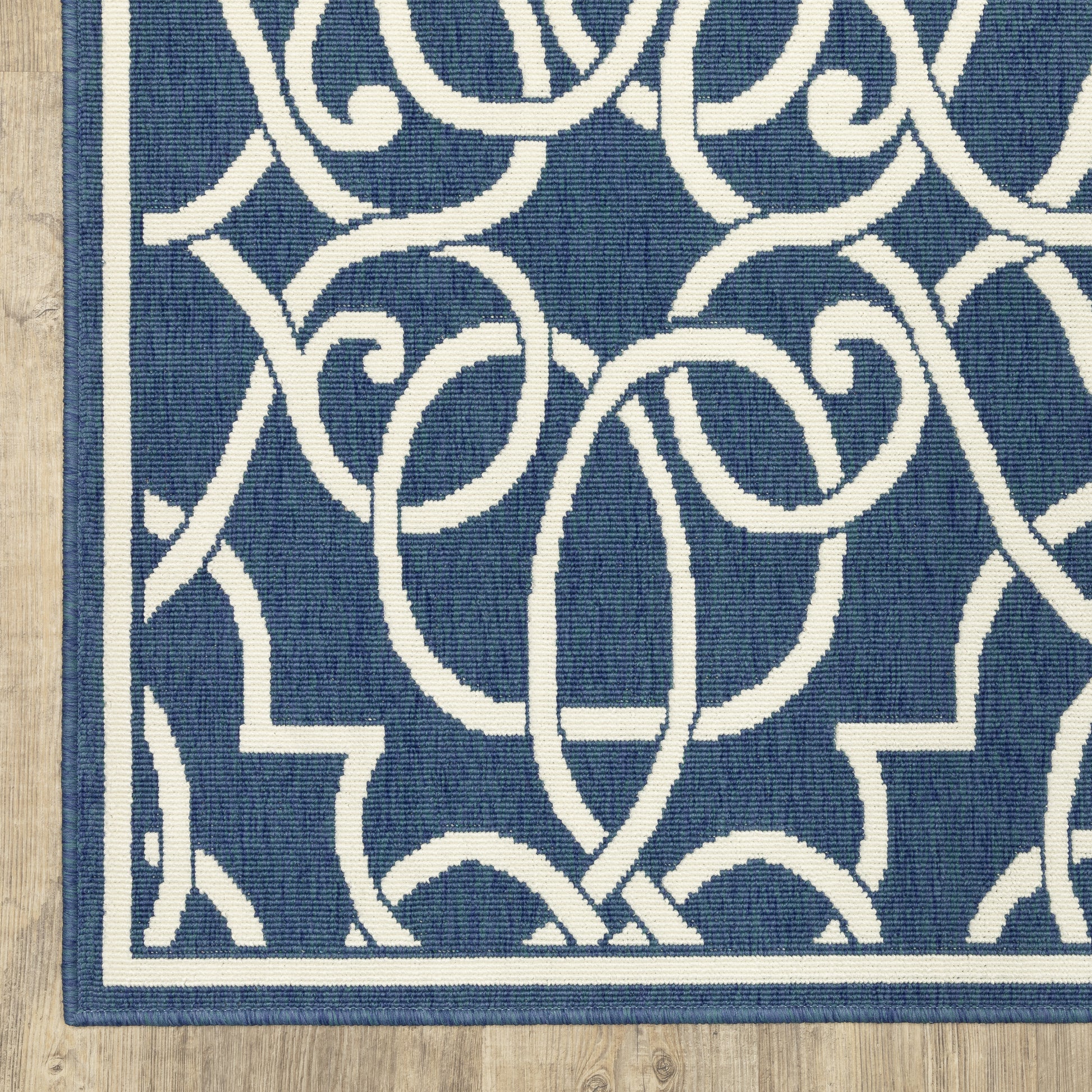 Oriental Weavers Meridian  Navy Ivory Moroccan
