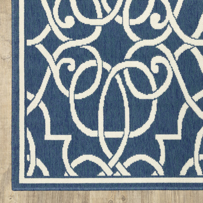 Oriental Weavers Meridian  Navy Ivory Moroccan
