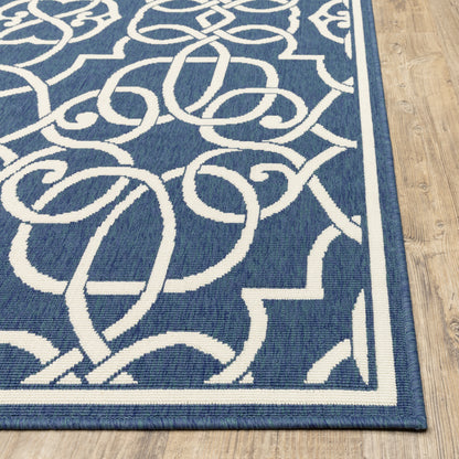 Oriental Weavers Meridian  Navy Ivory Moroccan
