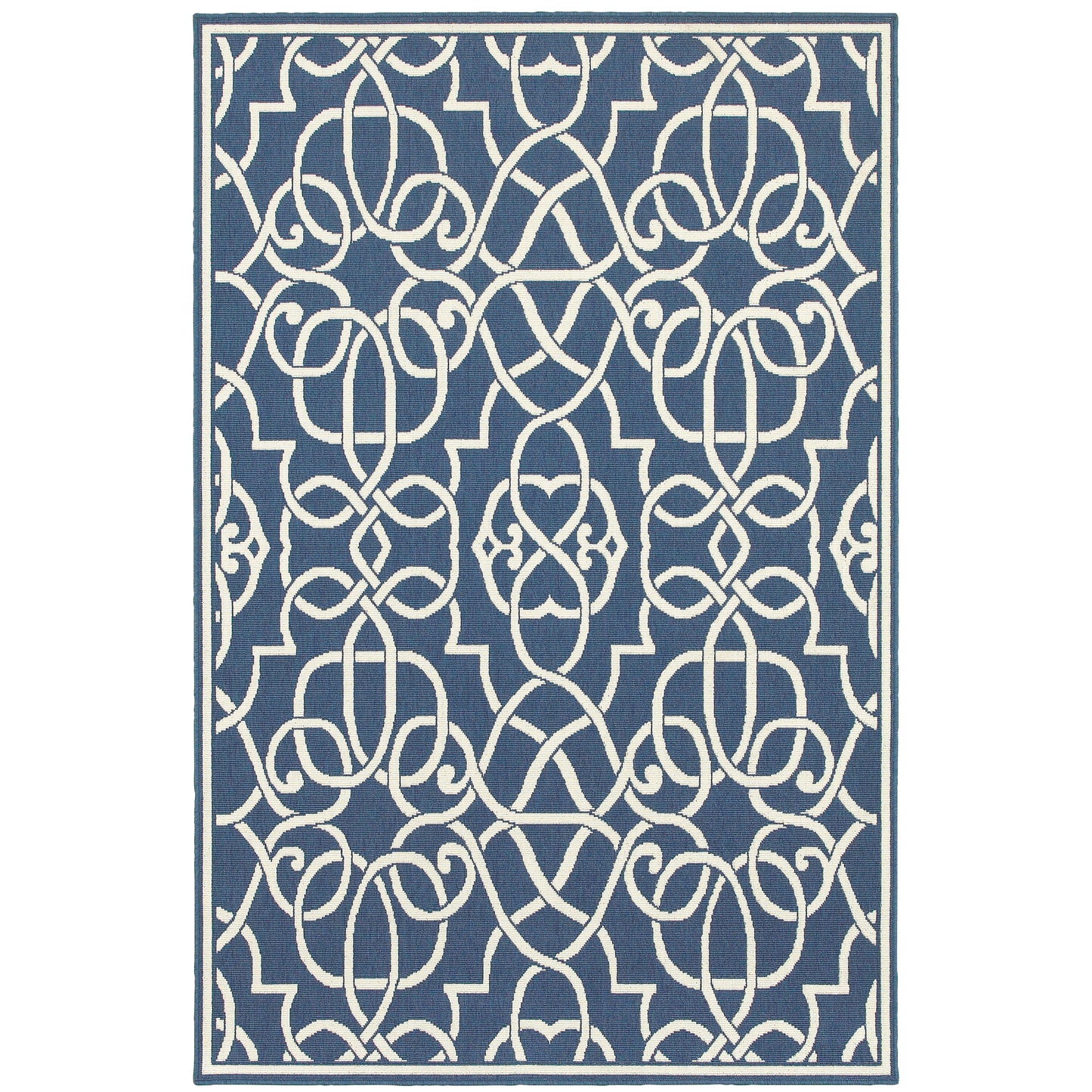 Oriental Weavers Meridian  Navy Ivory Moroccan
