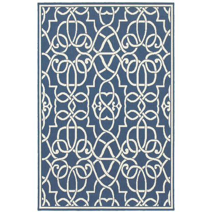 Oriental Weavers Meridian  Navy Ivory Moroccan