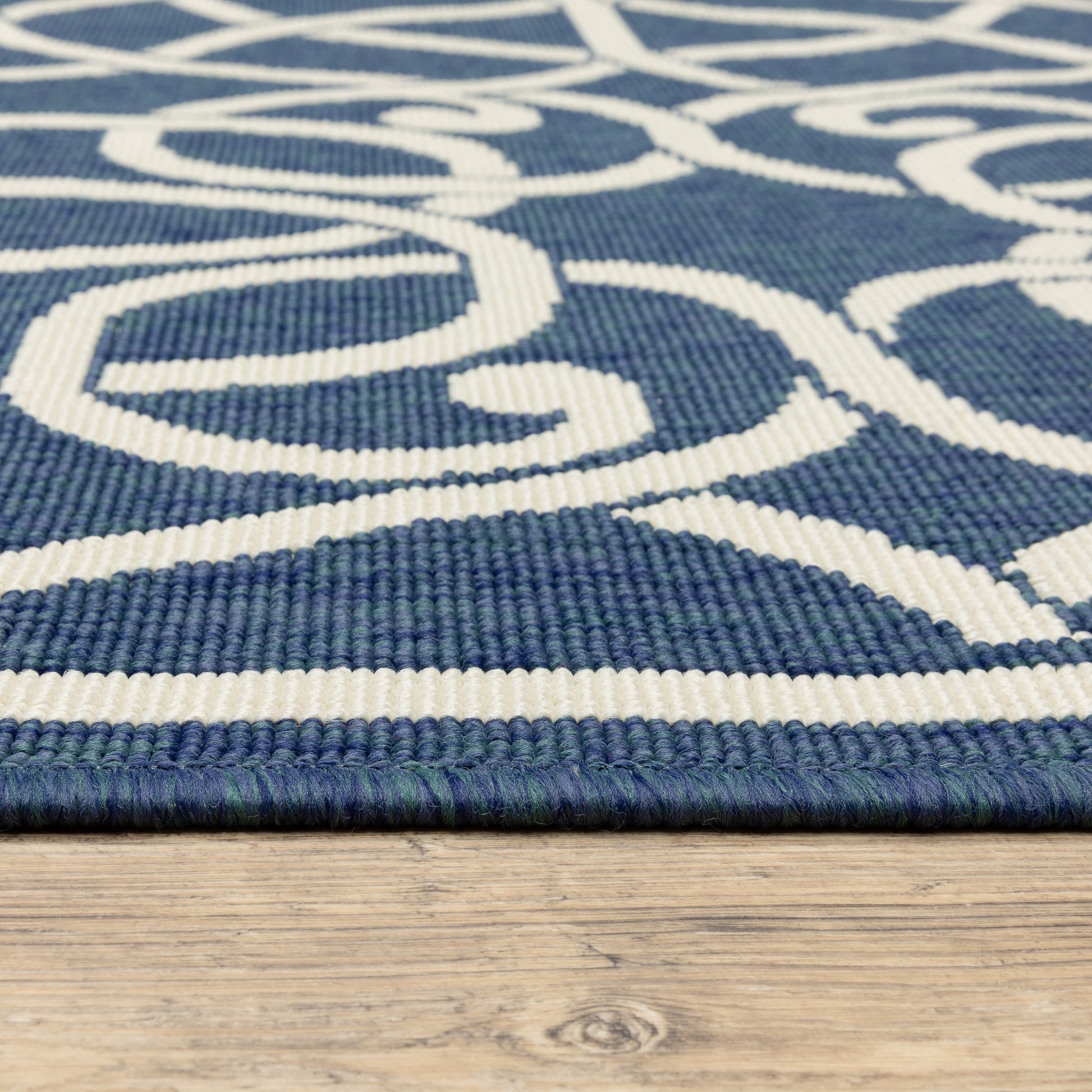 Oriental Weavers Meridian  Navy Ivory Moroccan