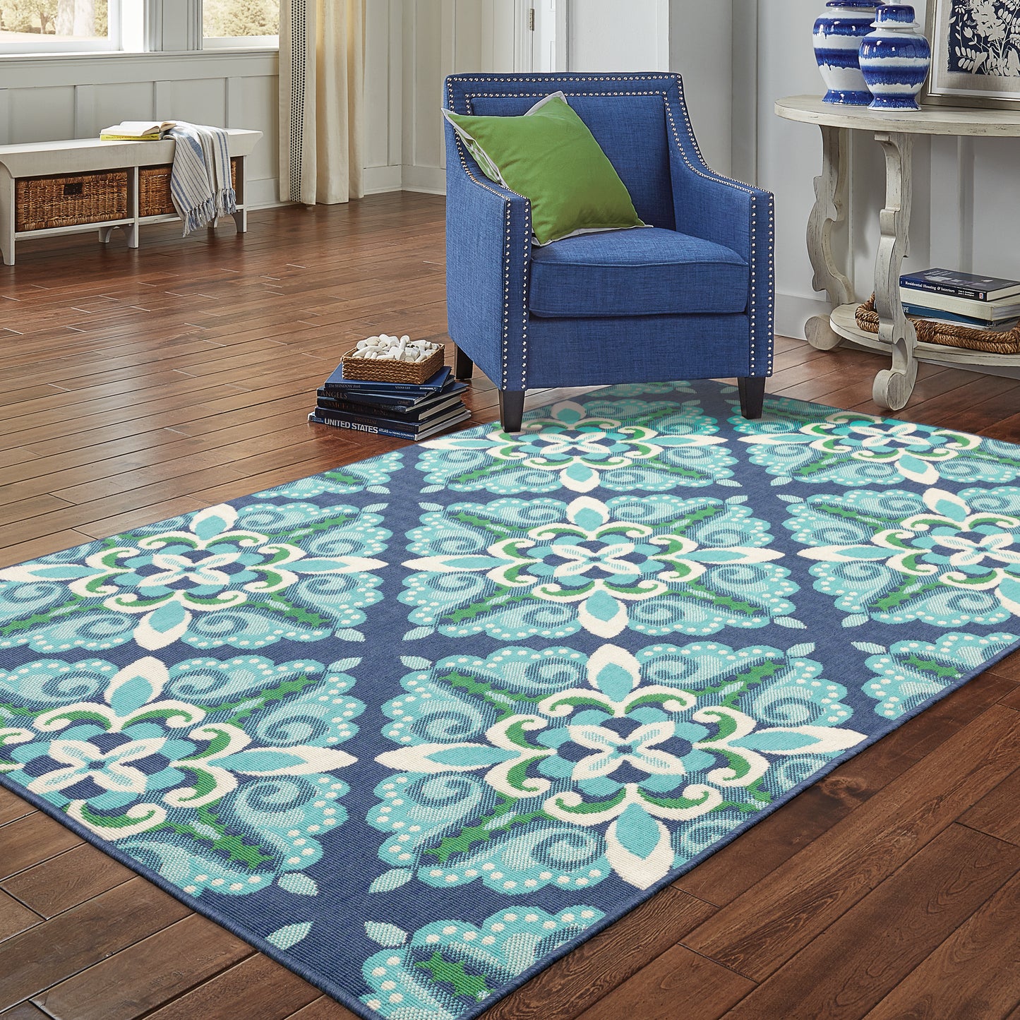 Oriental Weavers Meridian  Blue Green Moroccan