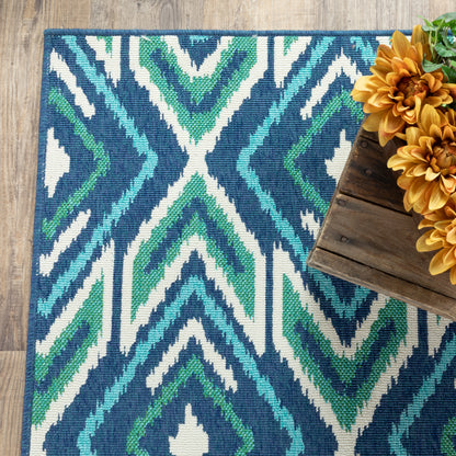Oriental Weavers Meridian  Navy Green Bohemian
