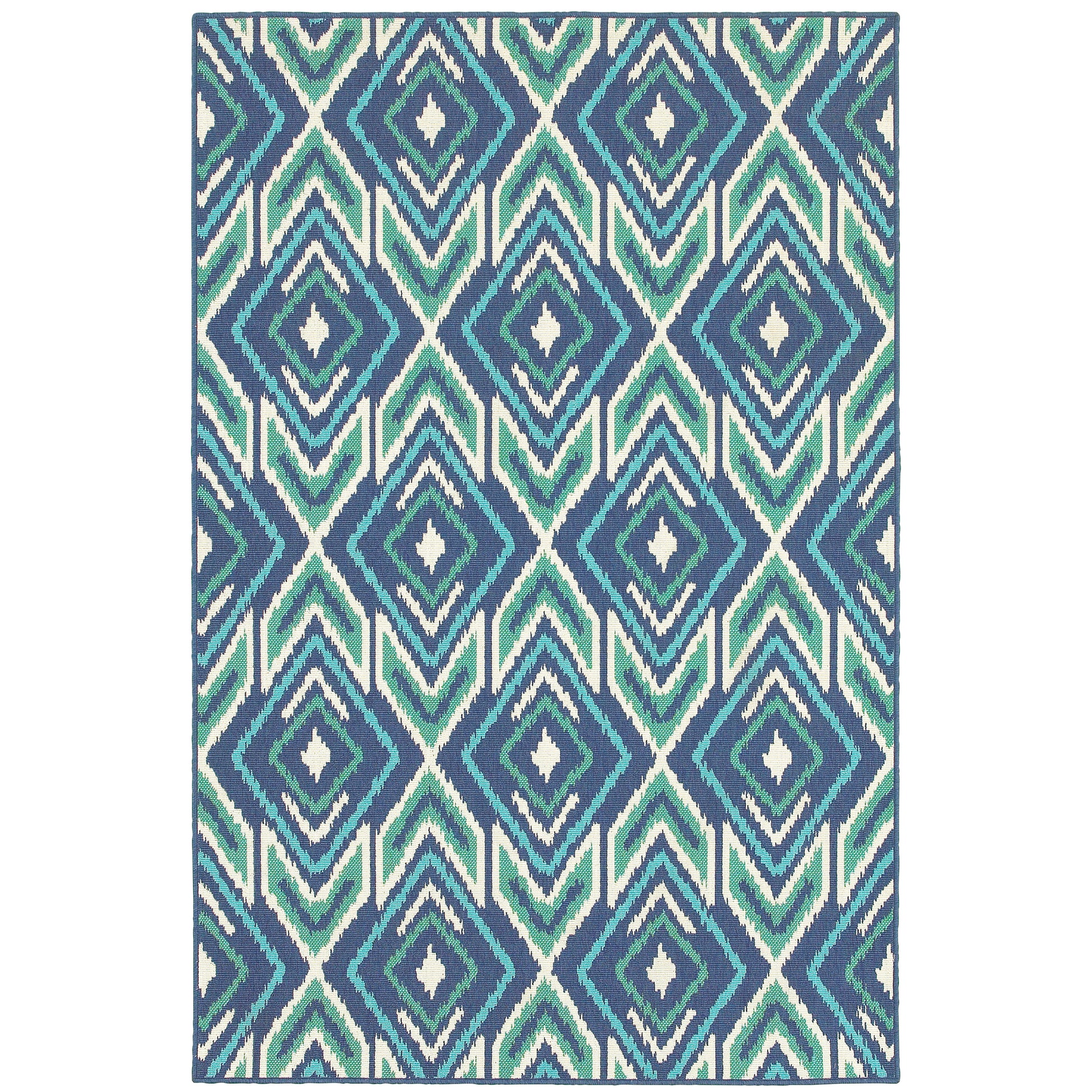 Oriental Weavers Meridian  Navy Green Bohemian
