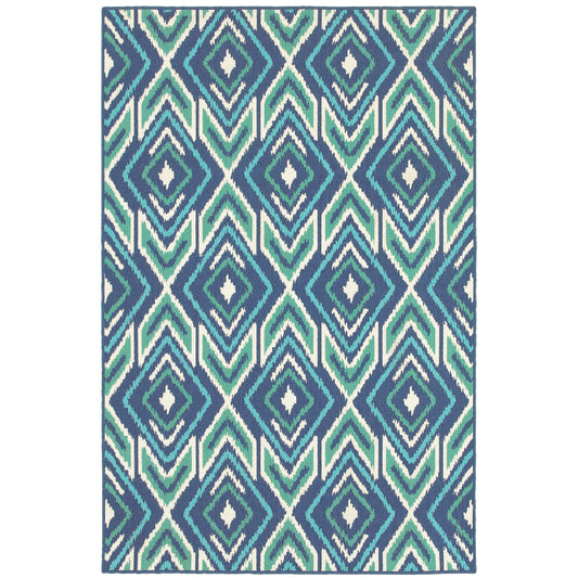 Oriental Weavers Meridian  Navy Green Bohemian