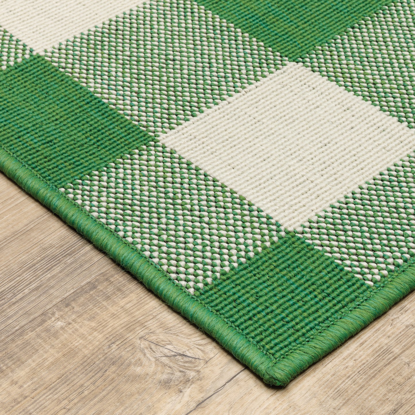 Oriental Weavers Meridian  Green Ivory Farmhouse