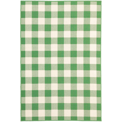 Oriental Weavers Meridian  Green Ivory Farmhouse