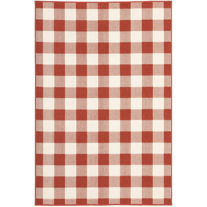 Oriental Weavers Meridian  Red Ivory Farmhouse