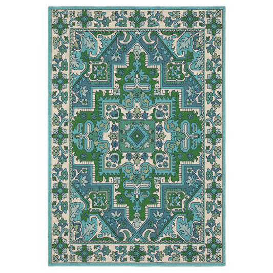 Oriental Weavers Meridian  Blue Green Traditional
