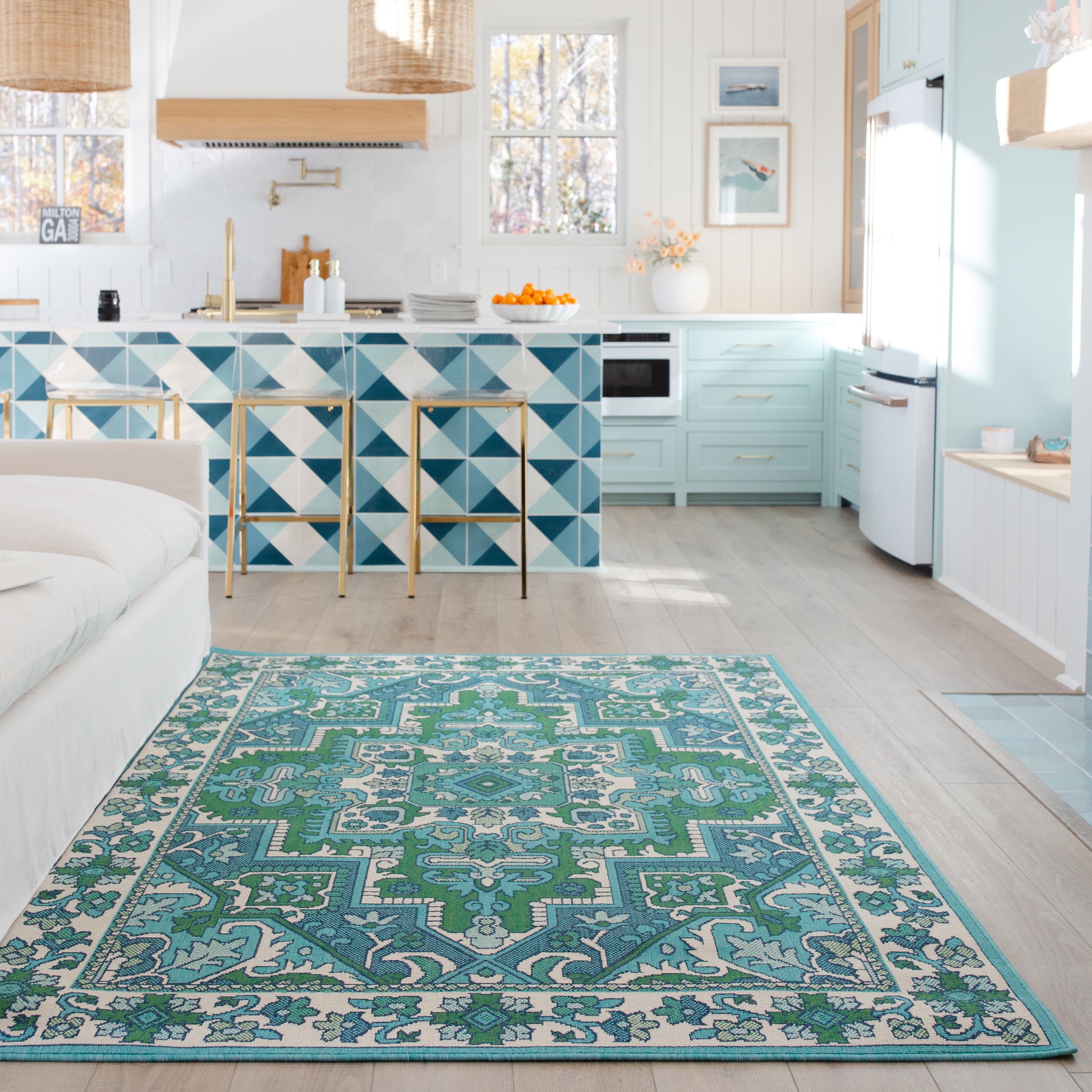 Oriental Weavers Meridian  Blue Green Traditional